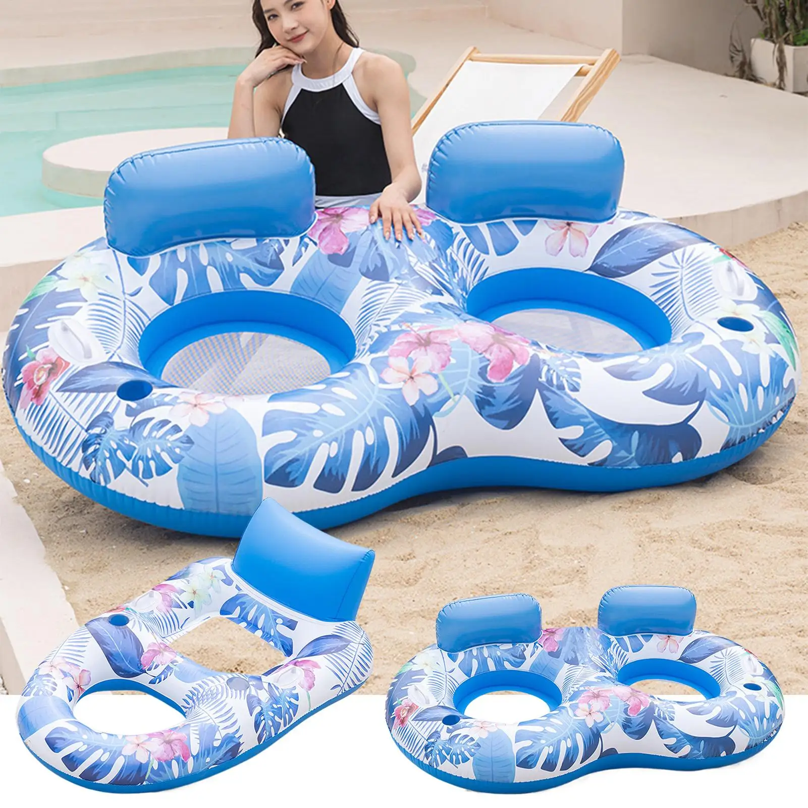 

Pool Lounger Float Floating Lounge Chair Blow Up Outdoor Toy For Men Women Lake Beach Swimming River Vacation Boat Trip Summer