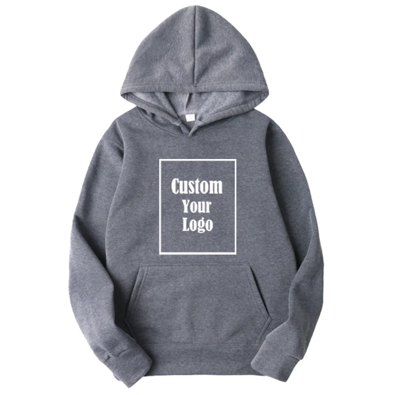 Spring Women DIY Printed Hooded Autumn Customize your logo Oversized Winter Cotton Hoodie Casual New Men Street Clothing S-4XL