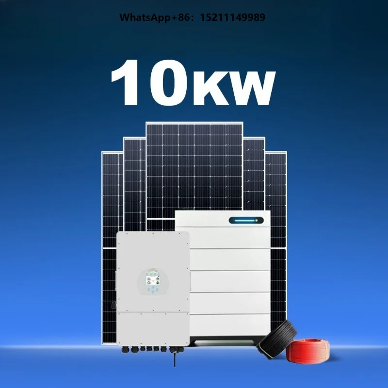 Custom 10kw Complete Solar Energy Power Storage System Hybrid Electric Power Generator with MPPT Controller and Panel