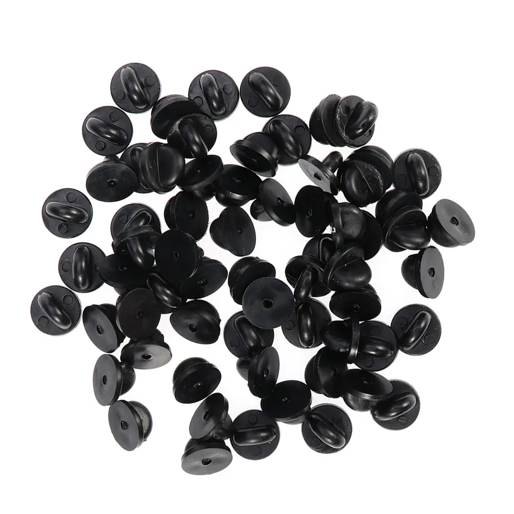 200Pcs Clutch Pin Backs 11x7mm Easy Use Portable Pin Backs for Lapel Pins Tie Tacks Citation Bars Jewelry Making DIY Supplies