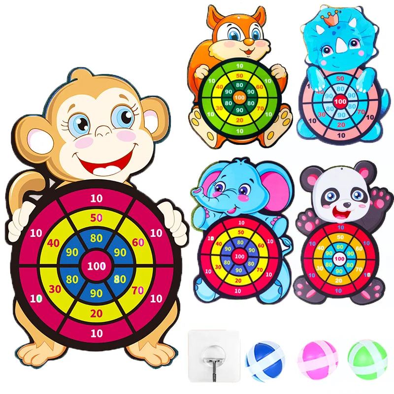 Educational Toy - Cartoon Animal Dart Board Sticky Ball - Perfect Christmas Gift for Kids Christmas, Thanksgiving gift