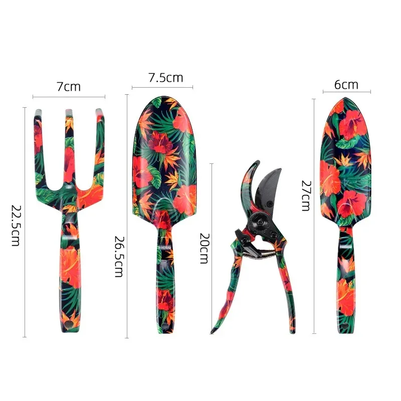 New Aluminum Alloy Garden Tools Set Printing Garden Tools Set Combination Tools Garden