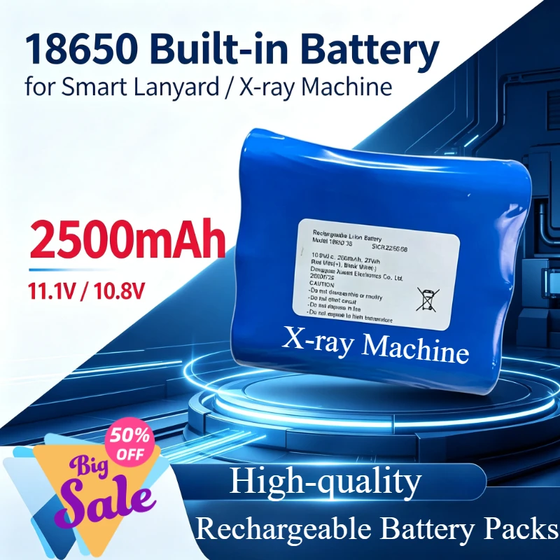 Replaceable Li-Ion Battery Packs for Smart Lanyard X‑ray Machine Built‑in Battery 2500mAh 11.1V 10.8V 18650 Replacement Battery