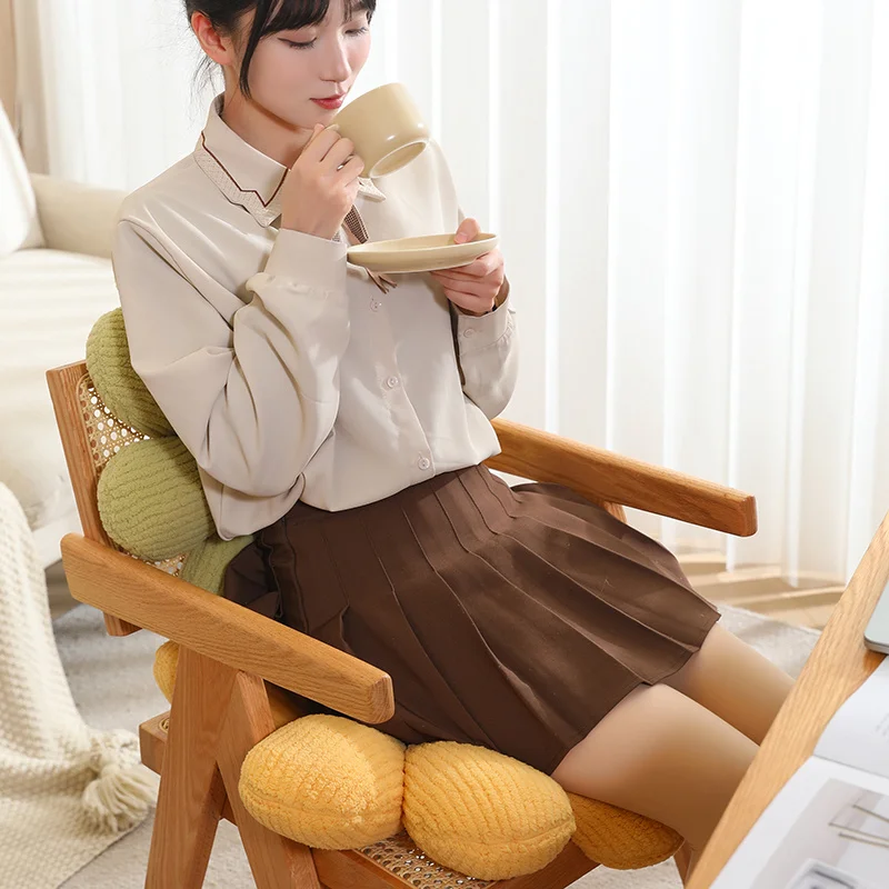 หมอนอิงตุ๊กตาดอกไม้ 8 กลีบ ขนาด 50/60 ซม. นุ่ม น่ารัก เหมาะสำหรับใช้เป็นเบาะรองนั่ง  มีสีชมพู เหลือง เขียว ขาว  ตุ๊กตาขนนุ่ม ตกแต่งโซฟา เก้าอี้