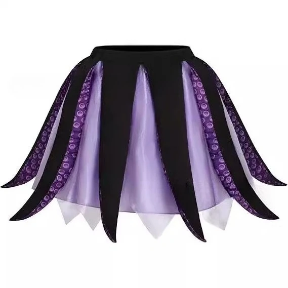 Halloween Ursula Kostuum Zwart Paars Zee Heks Kostuum Octopus Tentakel Tutu Jurk voor Vrouwen Carnaval Party Zeemeermin Cosplay