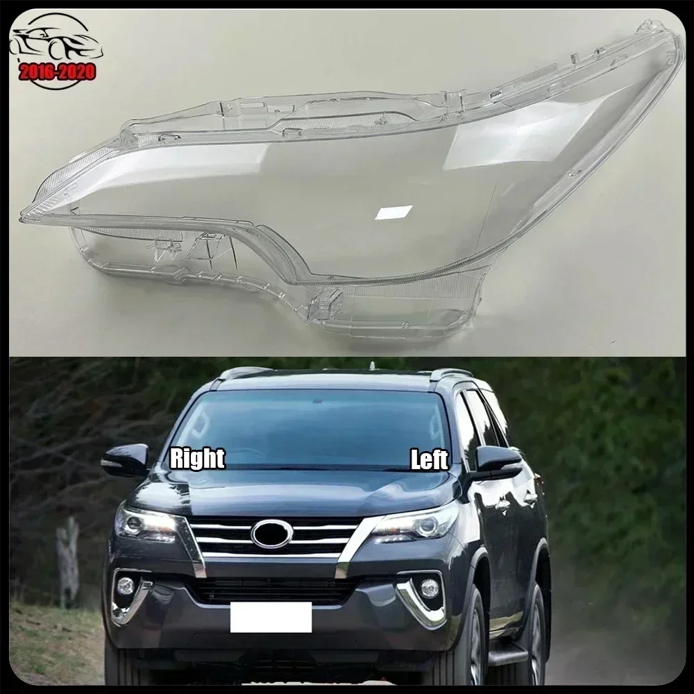 

Car Replacement Front Glass Lens Lamp Shade Shell For Toyota Fortuner 2016-2020 Transparent Light Case Headlight Cover
