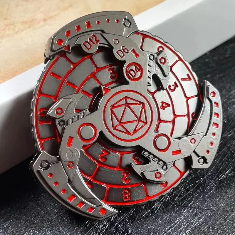 

7 in 1 Mechanical Rotating Roulette Fingertip Gyro Dices for Dungeon and Dragon Pathfinder Role Playing Games Toys Accessories