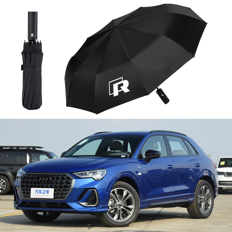 Car Folding Umbrella Fully Automatic Anti-UV Umbrellas For VW Scirocco Polo T5 Passat b6 Golf Tiguan Jetta T-ROC CC Beetle GTI G