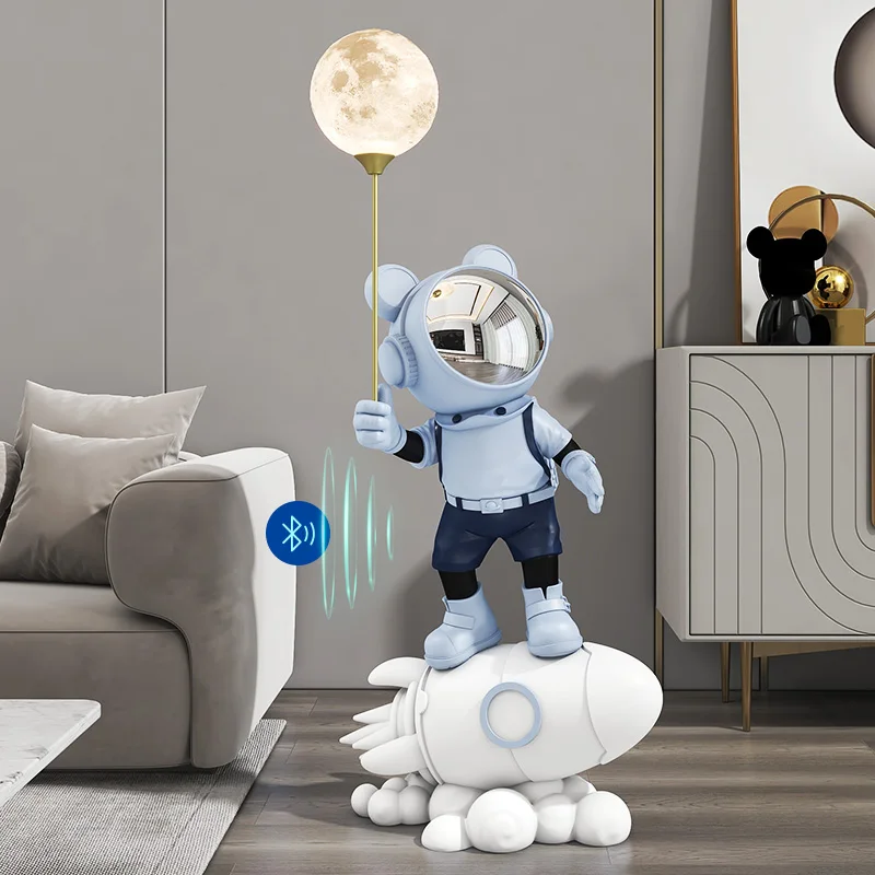 Rocket Astronaut Astronaut Landing Accessories Living Room TV Cabinet Terrace Bluetooth Audio Decoration Gift