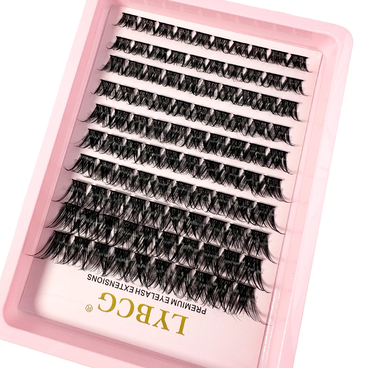 10Rows 0.07mm DIY Cluster Lashes Fluffy Volume Eyelash Extension Natural Segmented False Eyelashes Bundles Individual Lashes