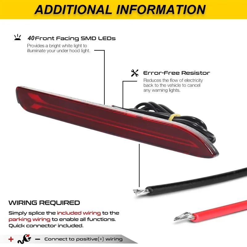 for Toyota RAV4 2019-2024, for Toyota Matrix 2009-2012 LED Brake Driving Stop Signal Lights Bumper Reflector Lamp Kit view 2