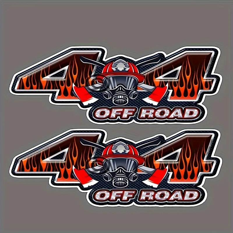 

2-piece off-road pickup truck 4x4 camping uv paint reflective material car sticker waterproof sunscreen decal for car bumper