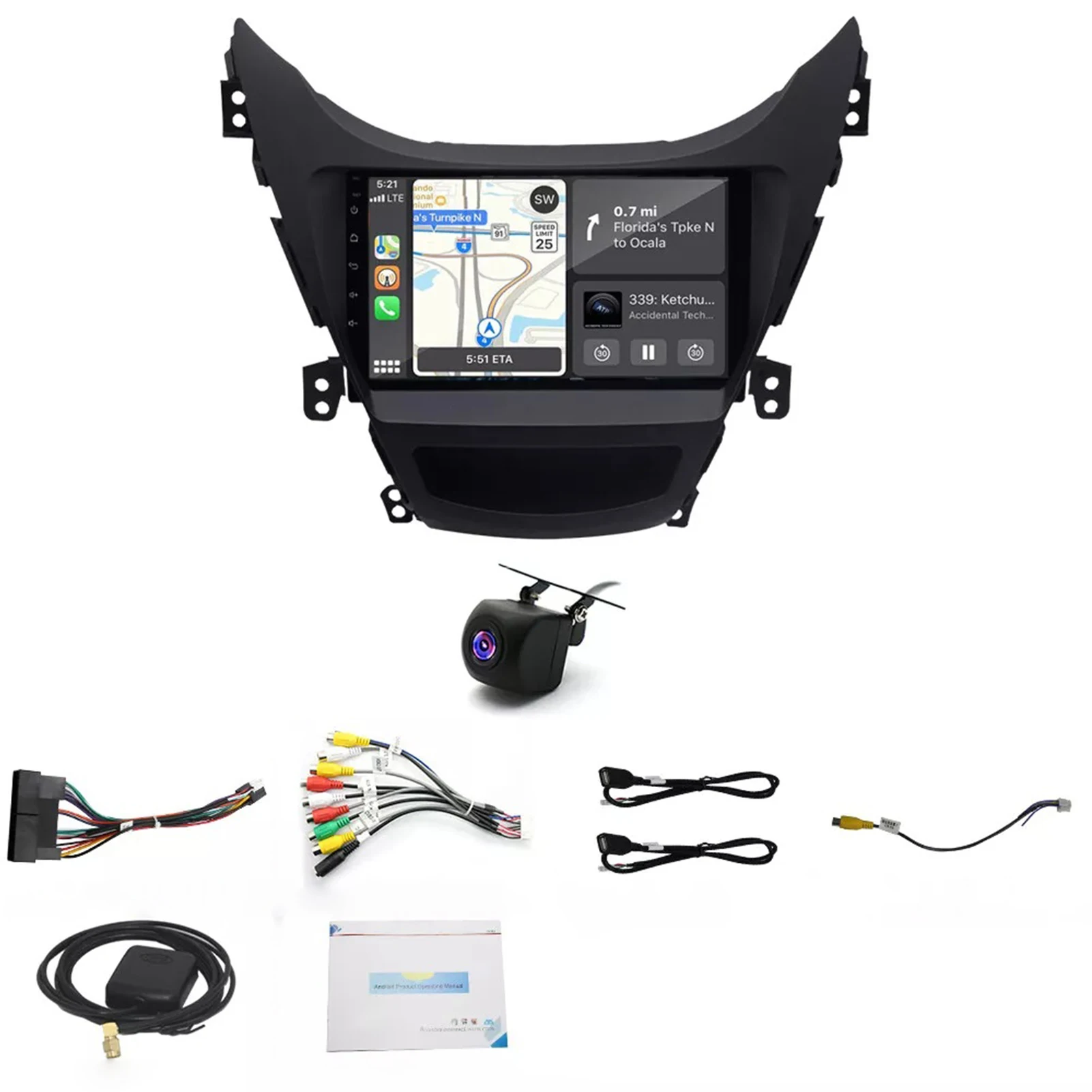 

9piece Replacement Parts For Interior High Definition 1080P Driving Recorder Double USB Adapter 1+16G