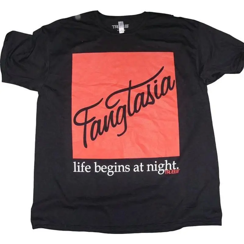 True Blood Fangtasia Herren T-Shirt Schwarz Klein