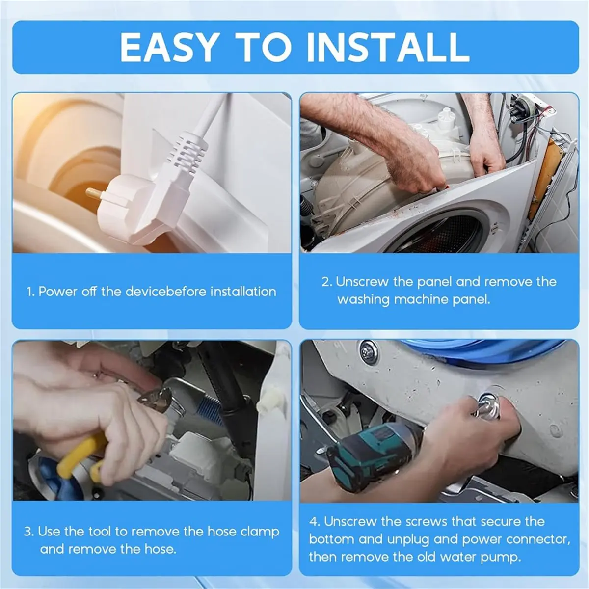 

(A61K) WH11X29539 Фильтр-насос для слива воды в стиральной машине GE с вертикальной загрузкой, запасная часть для замены насоса слива AP6986715