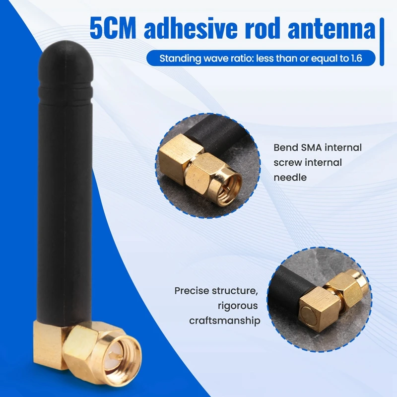 1Pc 2.4Ghz Antenna 3.5Dbi WIFI Aerial Bluetooth Zigbee Module SMA Male Right Angle Wholesale Price Modem External Antenna