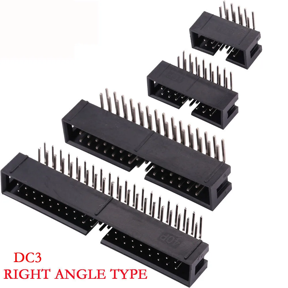 Fc 6/8/10/12/14/16/18/20/24/26/30/34/40/50/60/64pin 2,54mm Pitch Buchse IDC-Buchse Anschluss band kabel DC3 Header Stecker