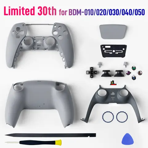 Limited 30th Anniversary for PS5 Controller Shell Back Front Cover Playstation 5 Case Replacement for BDM-010/020/030/040/050