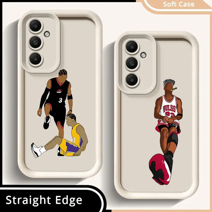 Basketball Star Phone Case for Galaxy A15 A16 A23 A32 A52 A72 4G 5G A22 A25 A33 A34 A35 A52s A53 A54 A55 A73 5G A24 A51 A71 4G