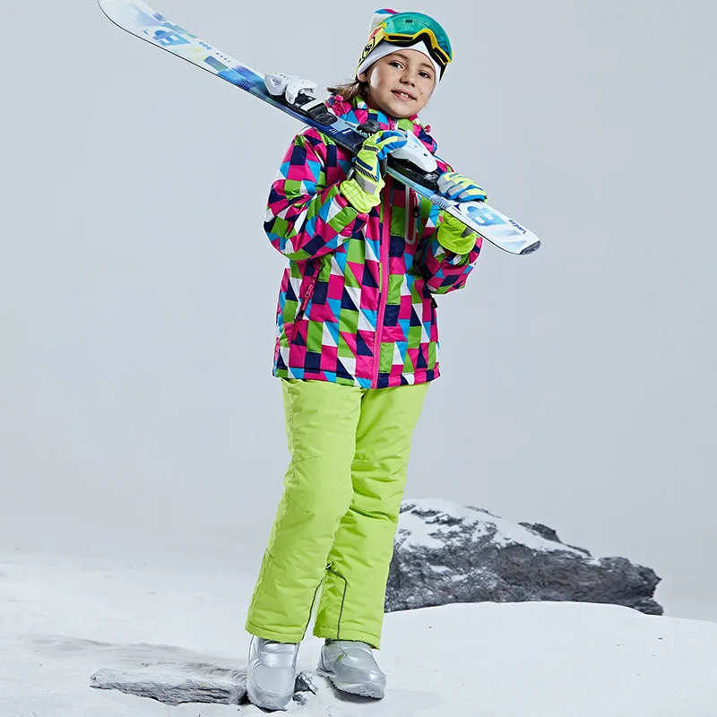 

-30℃ Children's ski suit snow set cross-country 100-160cm 5 6 7 8 9 10 11 12 13 14 15 years boys girls Off road Warm waterproof