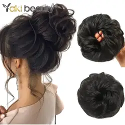 Synthetic Messy Bun Curly Hair Elastic Band Chignon Hair Donut Hairpiece Extensions For Women