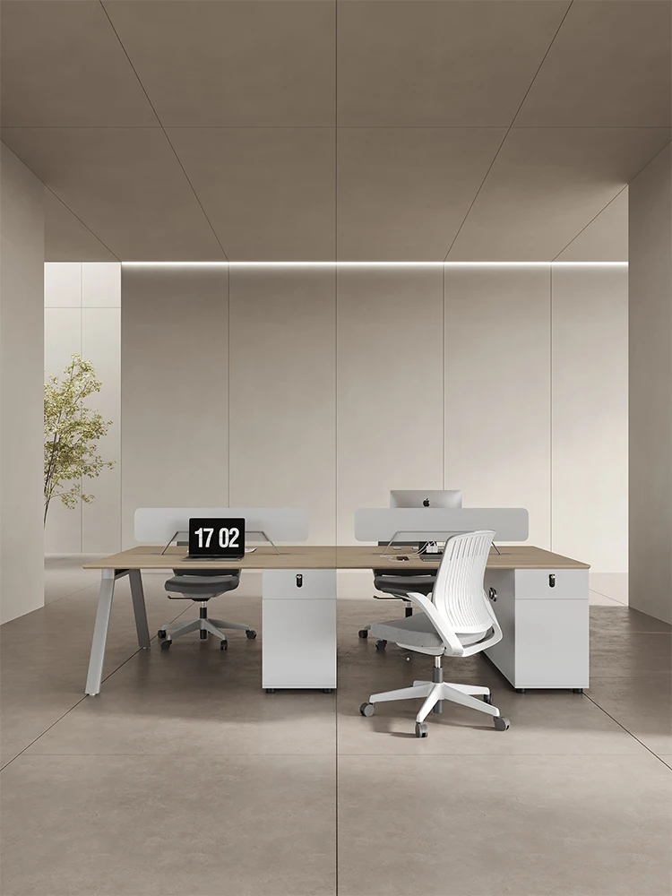 Office desk and chair combination simple modern card seat double 4 four 6 six staff seat office screen work station staff table