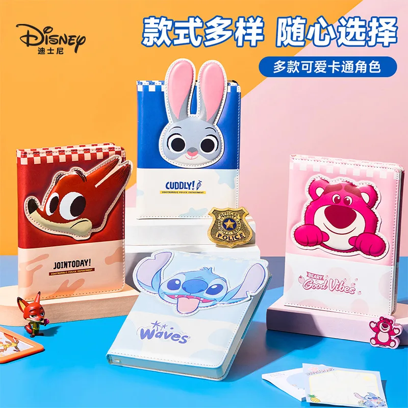 

New Disney Lotso Judy PU Leather Notebook for Students Cute 3D Notebook High Appearance Handbooks Bookkeeping Books Girl Gift