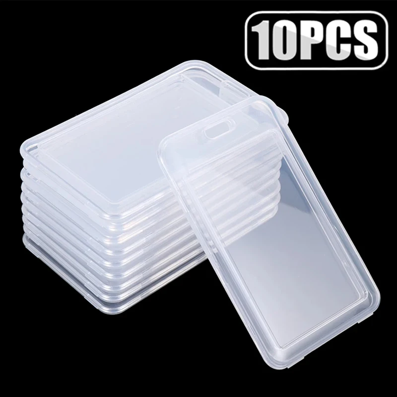 1/10Pcs Waterproof Transparent Card Cover Rigid Plastic Bus Card Holder Case Business Credit Cards Bank ID Card Sleeve Protector