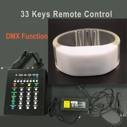 DMX Function LED TPU Bracelets, Remote Control, Glowing Wristbands for Party Event, 33 Keys, 800-1000 Meters, New, 100 PCs/Lot