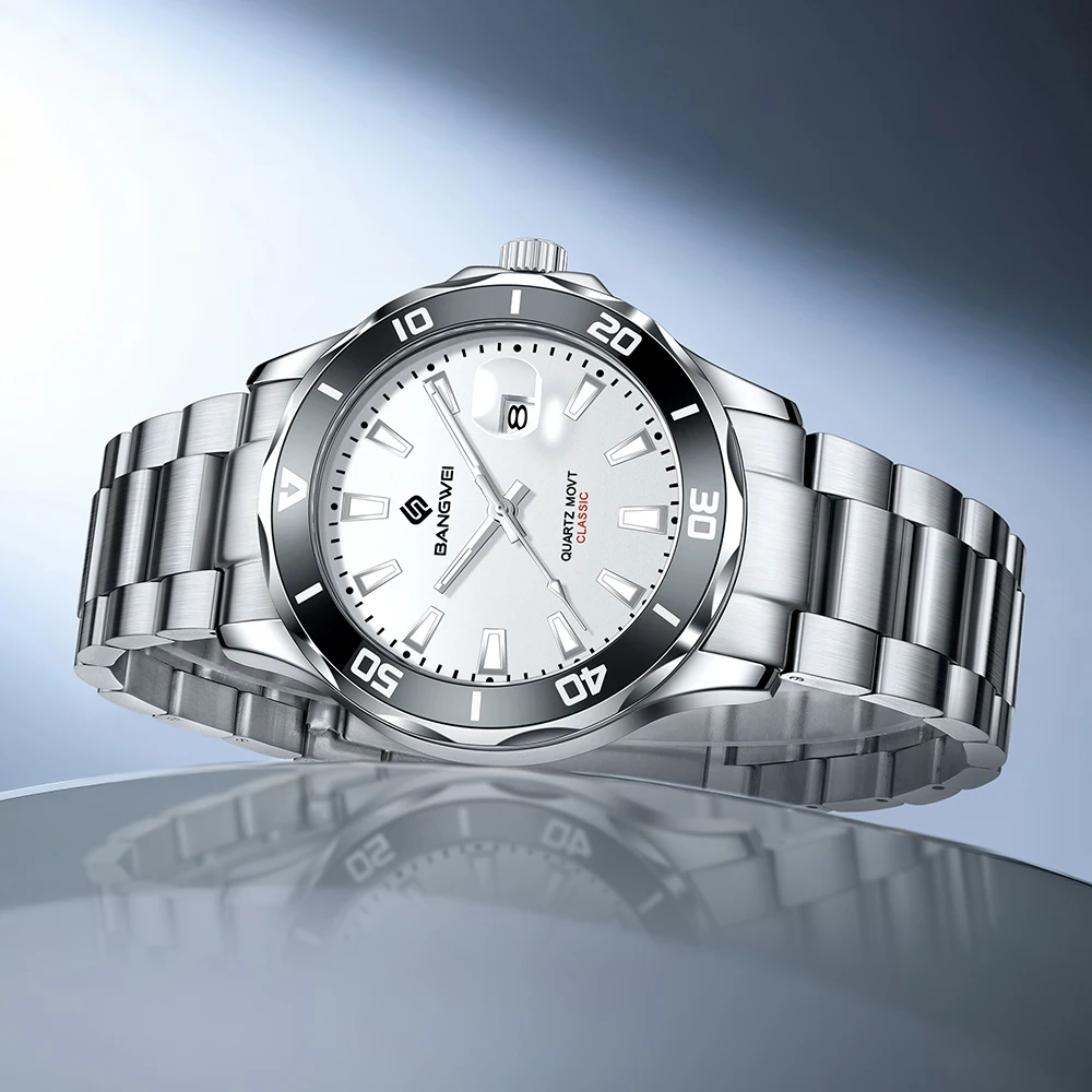 LIGE ใหม่นาฬิกาผู้ชายแบรนด์หรูธุรกิจนาฬิกาส่องสว่างกันน้ำชายนาฬิกาปฏิทินผู้ชายนาฬิกาข้อมือควอตซ์-