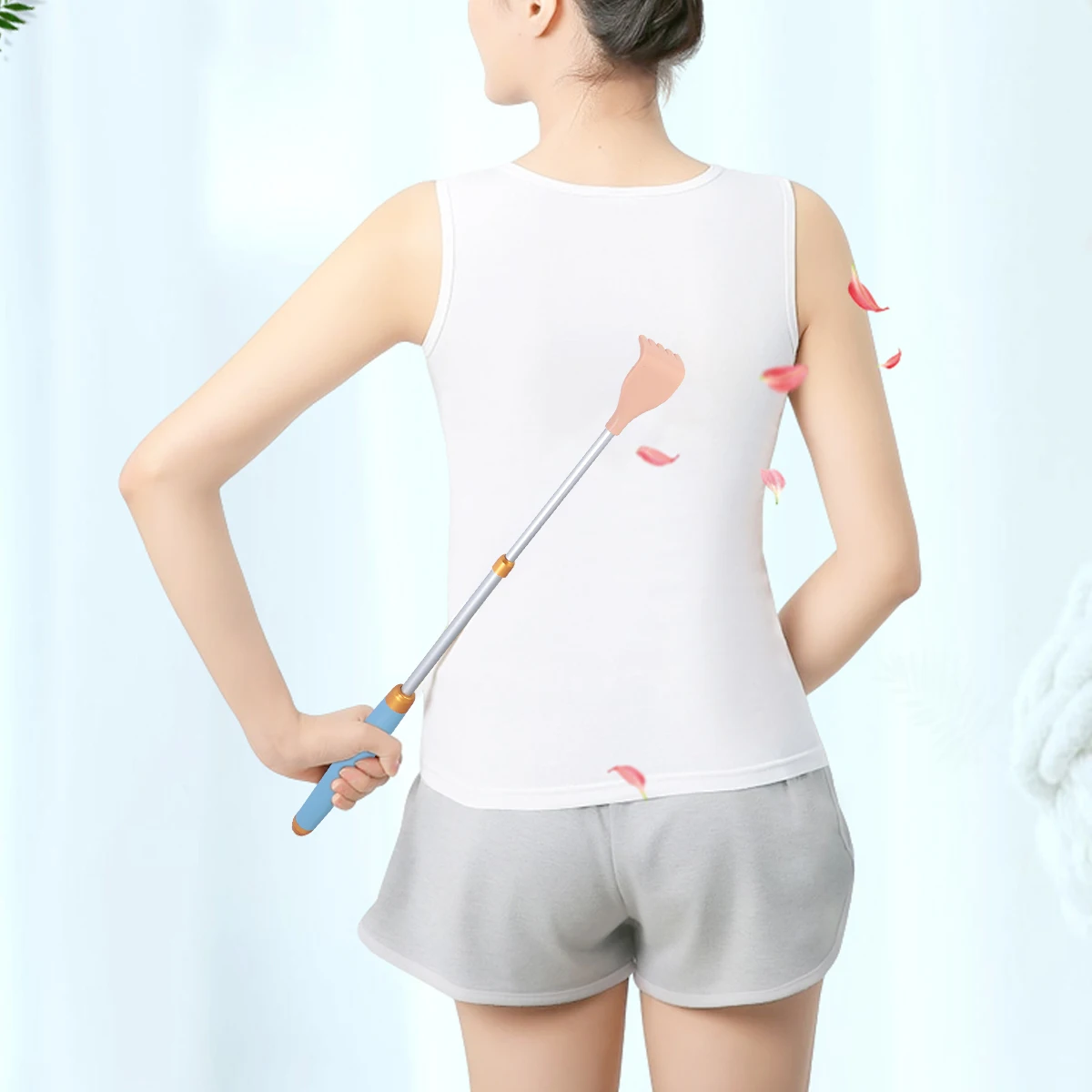 

Itchy Back Massager Lower Scraper for Scratcher and Handle Abs Body Elder Stick Old People