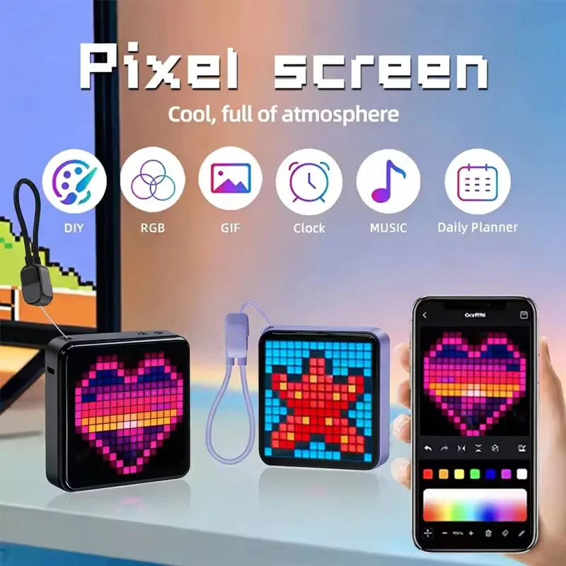 banco-de-energia-portatil-de-5000mah-con-pantalla-led-de-pixeles-16x16px-luz-nocturna-control-por-aplicacion-cable-tipo-c-para-regalos-creativos