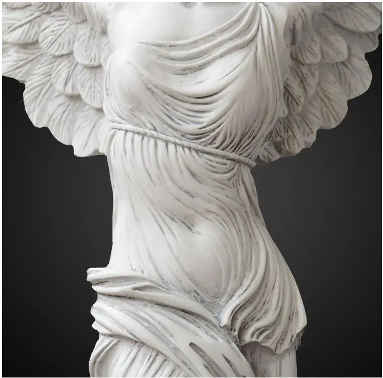 European Resin Victory Goddess Plaster Statue Decoration Office Desktop Portrait Sculpture Furnishing Ornaments Crafts Artwork