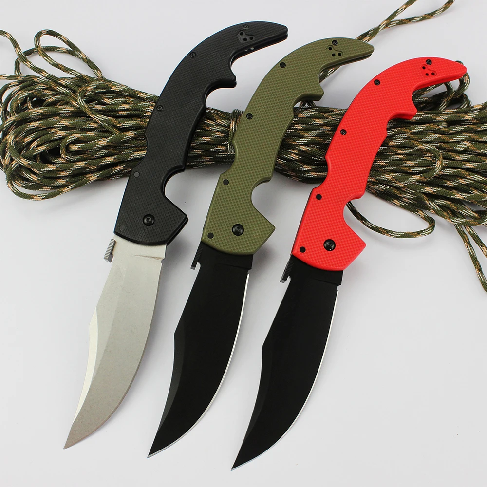 

Gold Portable Folding Knife EDC Camping Hunting Military Tactical Survival Hunter Knives High Hardness AUS-10A Steel Blade Knife