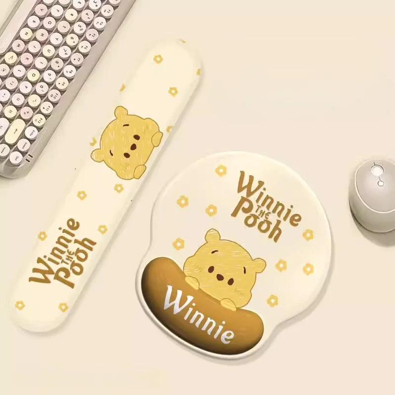 Disney Pooh Bear Wrist Mouse Pad Wrist Cute Anime Keyboard Rest Girls Kawaii Cartoon Keyboard Pad Office