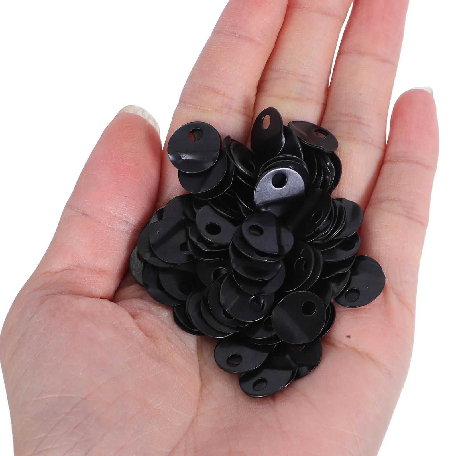 

200Sets Picture Frame Turn Button Fasteners Black Iron 5x8mm Backing Clips Screws Photo Frame Hardware Accessories for Painting