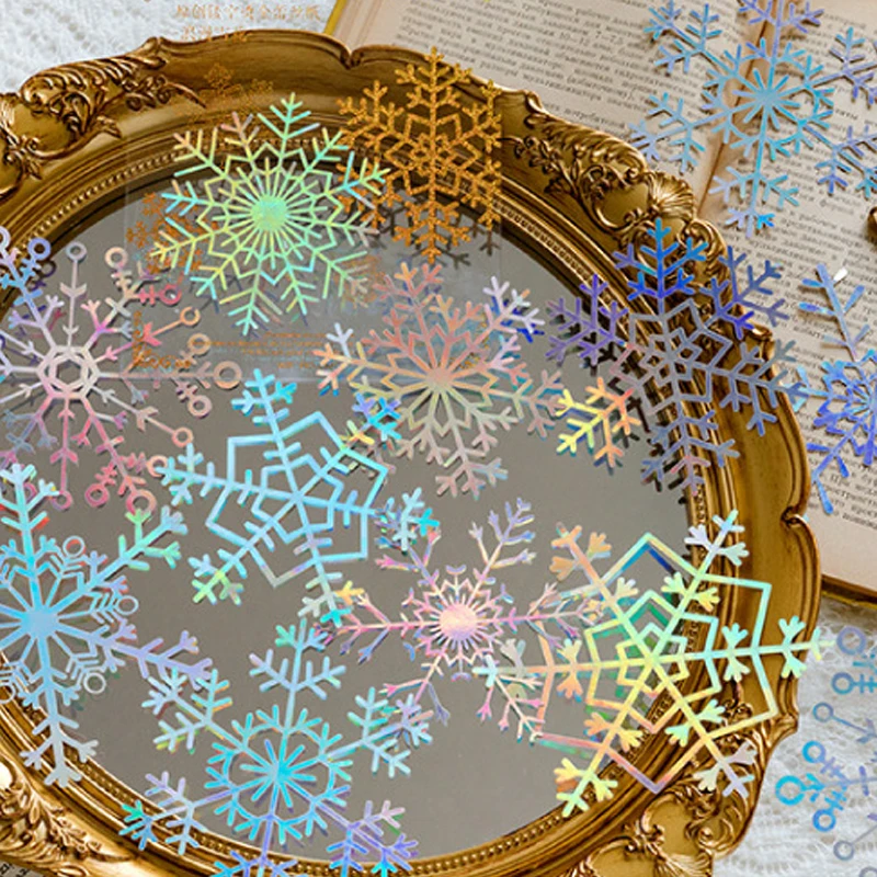 ليزر برنز ندفة ثلج ورق دانتيل مجوف ، قصاصات ذاتية الصنع ، سجل قصاصات ، مواد حيوانات أليفة ، كتيب ، كتيب ، 10 *