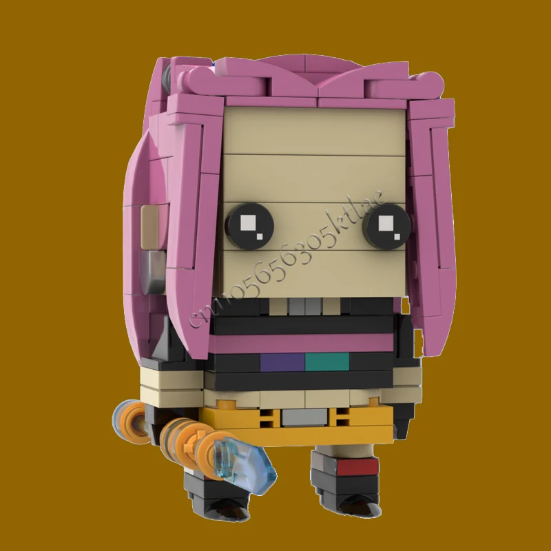 205 PCS Customize Kpop Demon Hunters Brickheadz MOC Mira Brickhead Model Creative Puzzle Birthday Cartoon Anim Figures Toys Gift