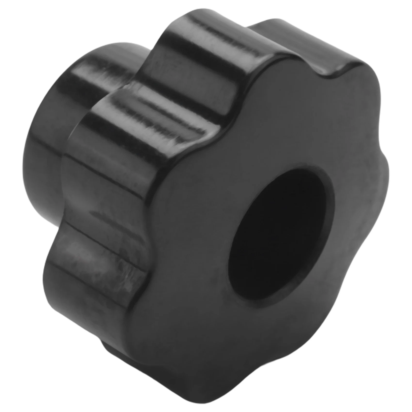 A11I 3 ชิ้น M10 10 มิลลิเมตร Dia ด้ายพลาสติกสีดํา Star Head Clamping Knob Grip