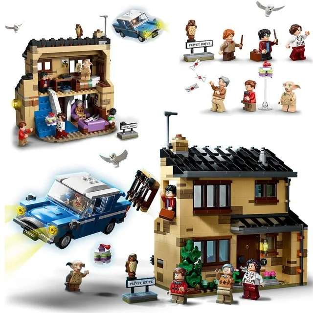 Moc The Burrow Grimmauld Place 4 Privet Drive Astronomy Tower Model Building Blocks Toys for Birthday Gift image 3