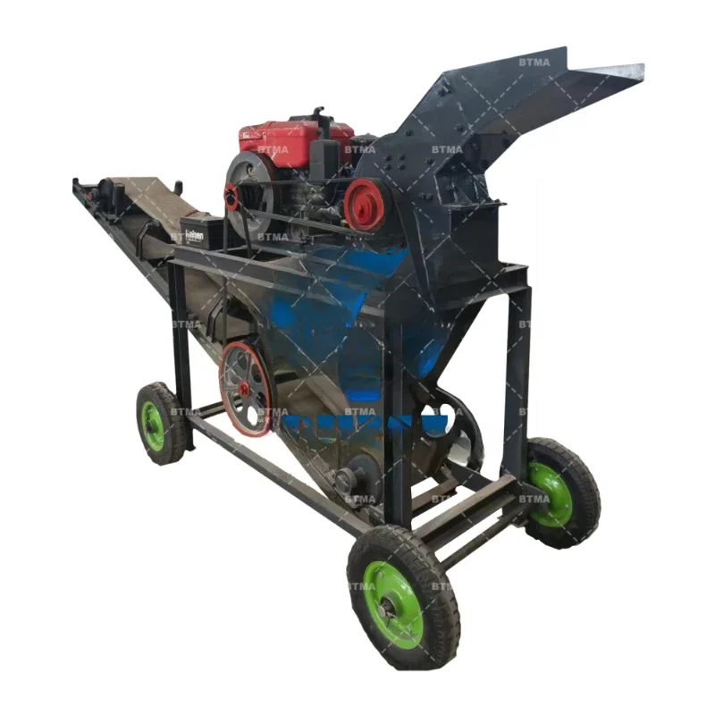 mobile small hammer crusher with conveyor belt pc 200*300 hammer crusher