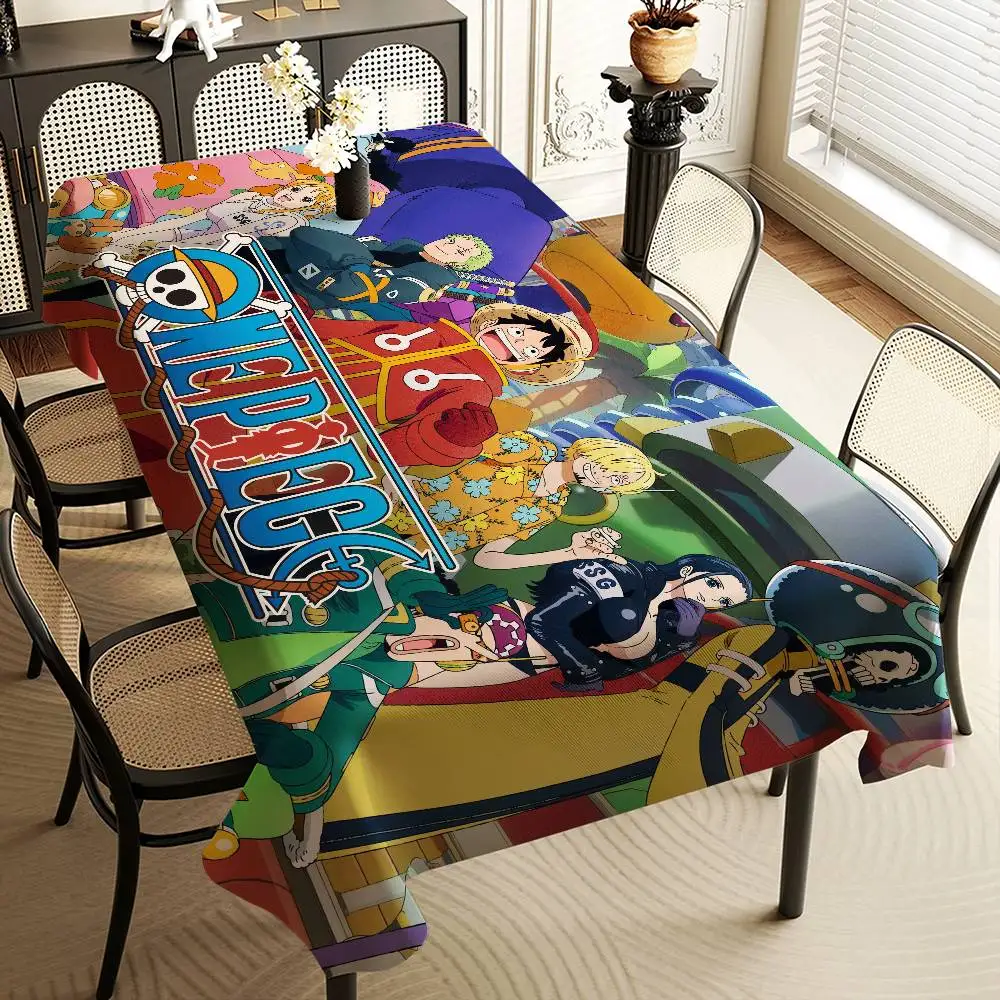 Anime One P-Piece Waterproof And Oil-proof Tablecloth Bedside Table Dustproof Decorative Cloth Living Coffee Tablecloth