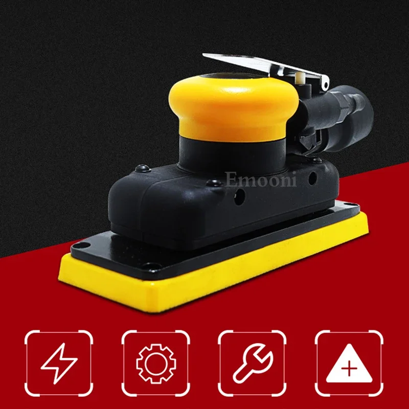 70*198mm Square Air Orbital Sander Rectangular Pneumatic Dry Grinder Central Vacuum Ready Pneumatic Sanding Sandpaper Machine