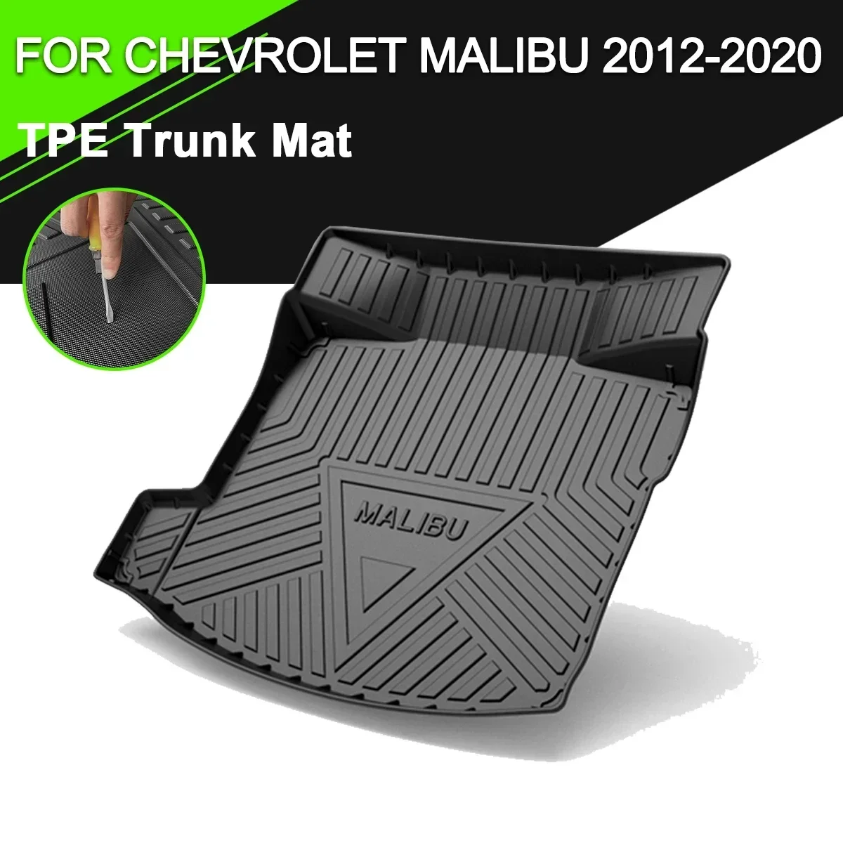 

Car Rear Trunk Cover Mat Rubber TPE Non-Slip Waterproof Cargo Liner Accessories For Chevrolet Malibu 2012-2020