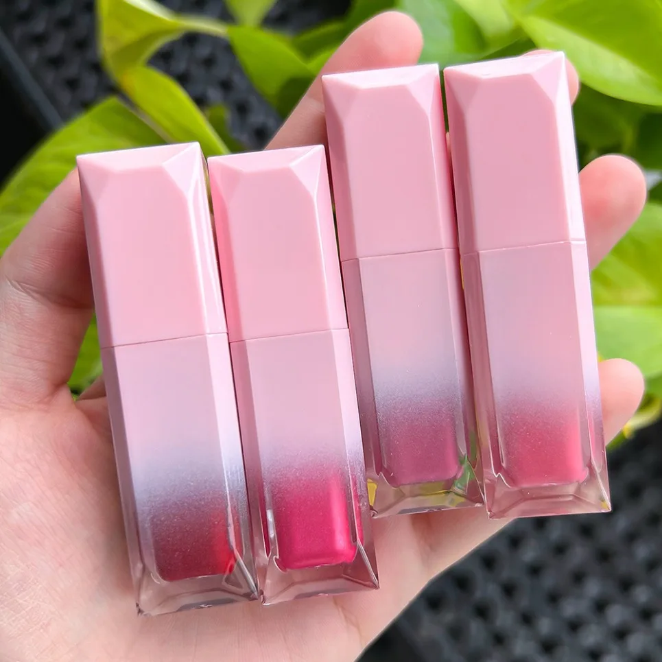 Pink tube Waterproof Liquid Lipstick Lipgloss Private Label Long Lasting Vegan Lip Gloss Makeup Custom Logo Wholesale