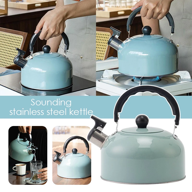 

3L Kettle Teapot Water Lasting Luster Stovetop Coffee for Gas/induction Cooker Whistle Voice Kettle Tea and Coffee