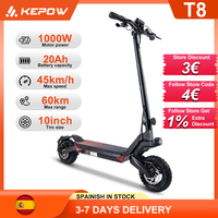 1000w Powerful Motor Electric Scooter Max Speed 45km/H Adult Kick Skateboards 10 Inch Off-Road Tire E Scooter Kickboard T8