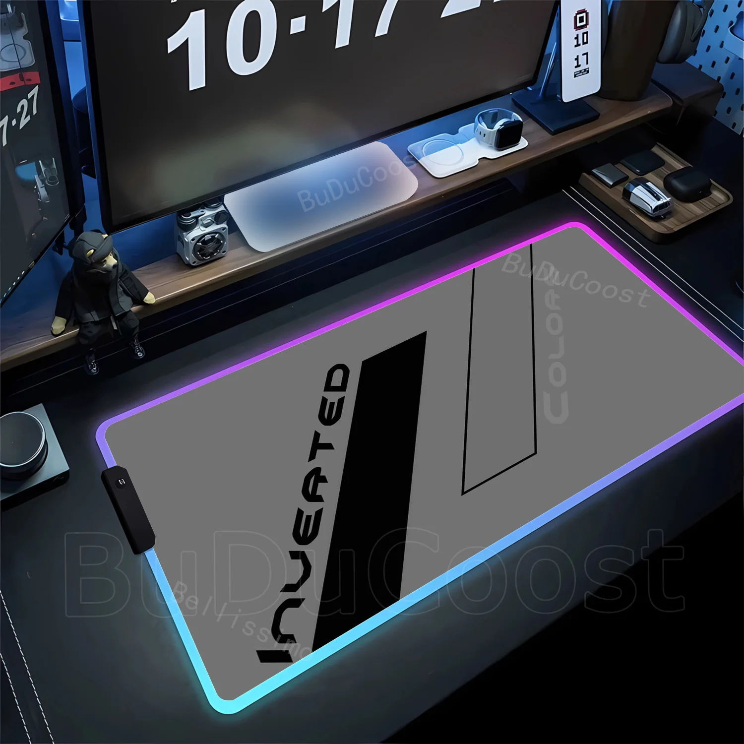 RGB Geometric color XXL Lockedge Thickened MousePad Oversized Gaming Keyboard Notebook Table Mat For Teen Girls Bedroom MousePad