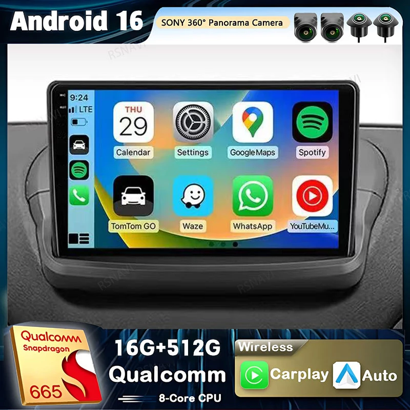 Android 16 Qualcomm para Hyundai Rohens Coupe Genesis Coupe 2009 - 2012, Rádio de Carro Carplay, Reprodutor de Vídeo Multimídia, Navegação GPS