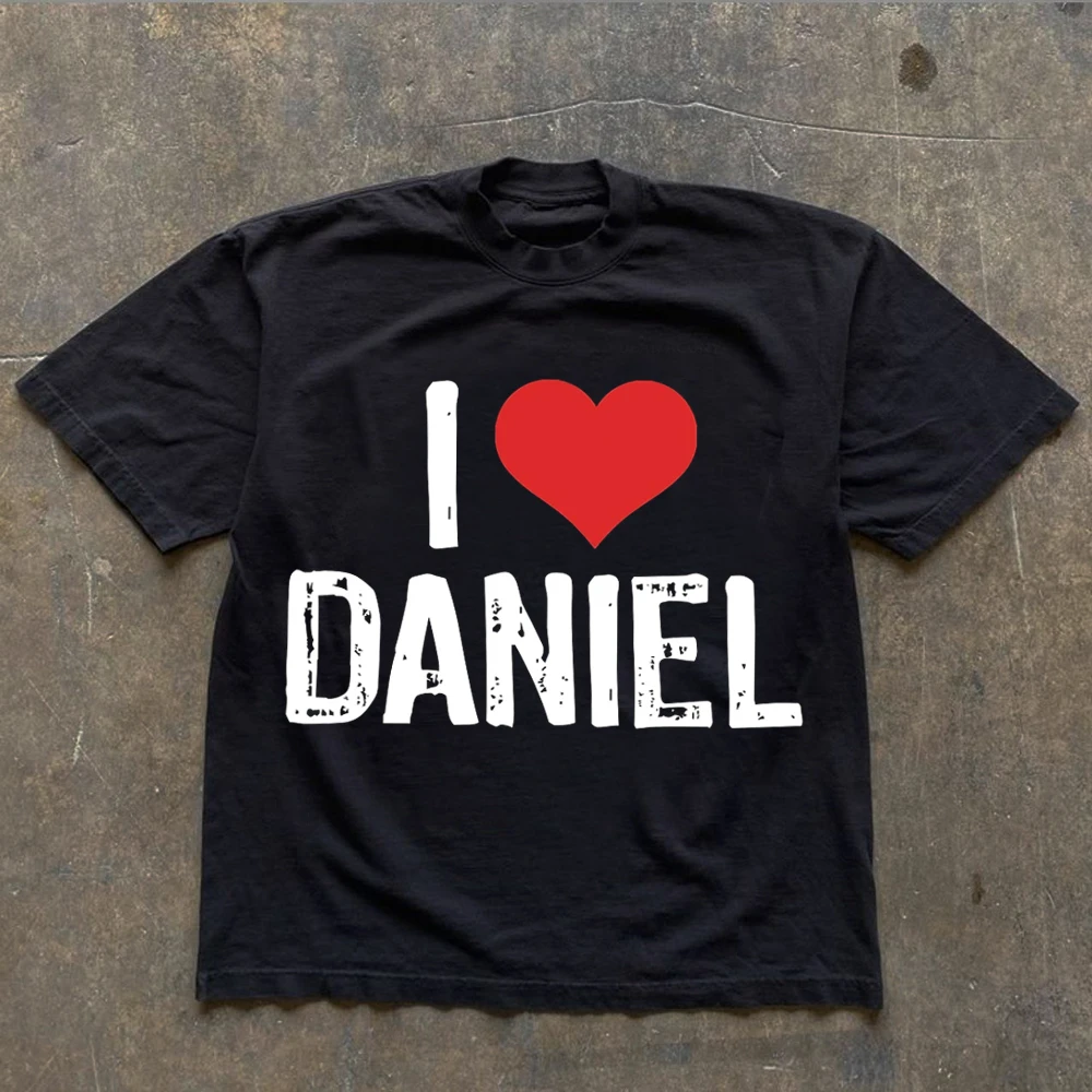 2000s Vintage Daniel Caesar Print Men Women's T-shirt Short Sleeve O-Neck Streetwear Harajuku Y2K Tee Crop Top Casual Clothes